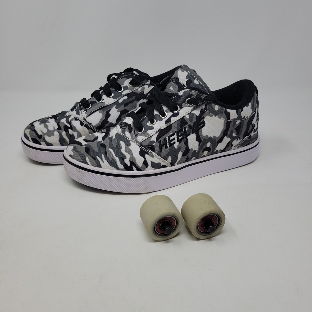 Heelys Gray Black White Camo Shoes Pro 20 Prints Charcoal HES10336 Sz 6Y Skate